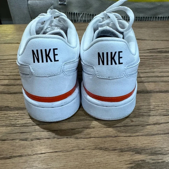 Nike Women's Court Blanc Sneakers- white w/orange. athletic casual - Size 9 wmns - Picture 5 of 8